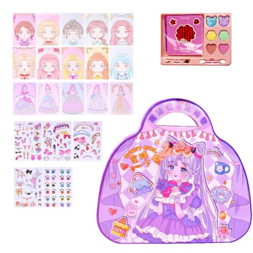 SGERUFZ Dress Up Stickerbuch Spielzeug Geschenk Mädchen 6-10 Jahre Diamond Painting Kreatives für Mädchen Geburtstagsgeschenk für Mädchen Geschenkideen von SGERUFZ