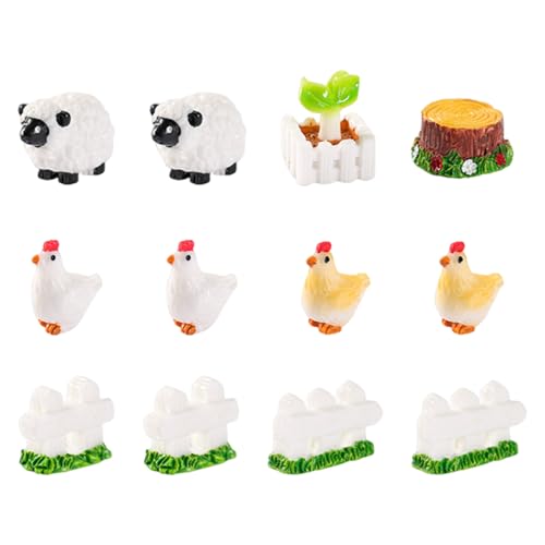 SGERUFZ Puppenhaus-Miniatur-Bauernhof-Set, Miniaturlandschaft, Lamm- und Kükenzaun, Weihnachtsdekoration SGERUFZ Puppenhaus-Miniatur-Bauernhof-Set, Miniaturlandschaft, Lamm- und Kükenzaun, Weihnachtsdekoration von SGERUFZ