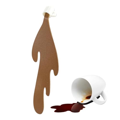 SGERUFZ Verschütteter Kaffee Becher Lesezeichen,Süße Lesezeichen Lesebuch-Liebhaber Geschenke für Leseliebhaber Damen Herren,Festtags kreative kleine Geschenke von SGERUFZ