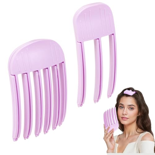 SGERUFZ Yeomju 2 Stück Volumen Haarspangen für Fluffige Pony, Volumenclip für den Haaransatz, Kein-Abdruck Haarwurzel Lifting Clips für Männer und Frauen (Rosa, 2er-Pack) von SGERUFZ