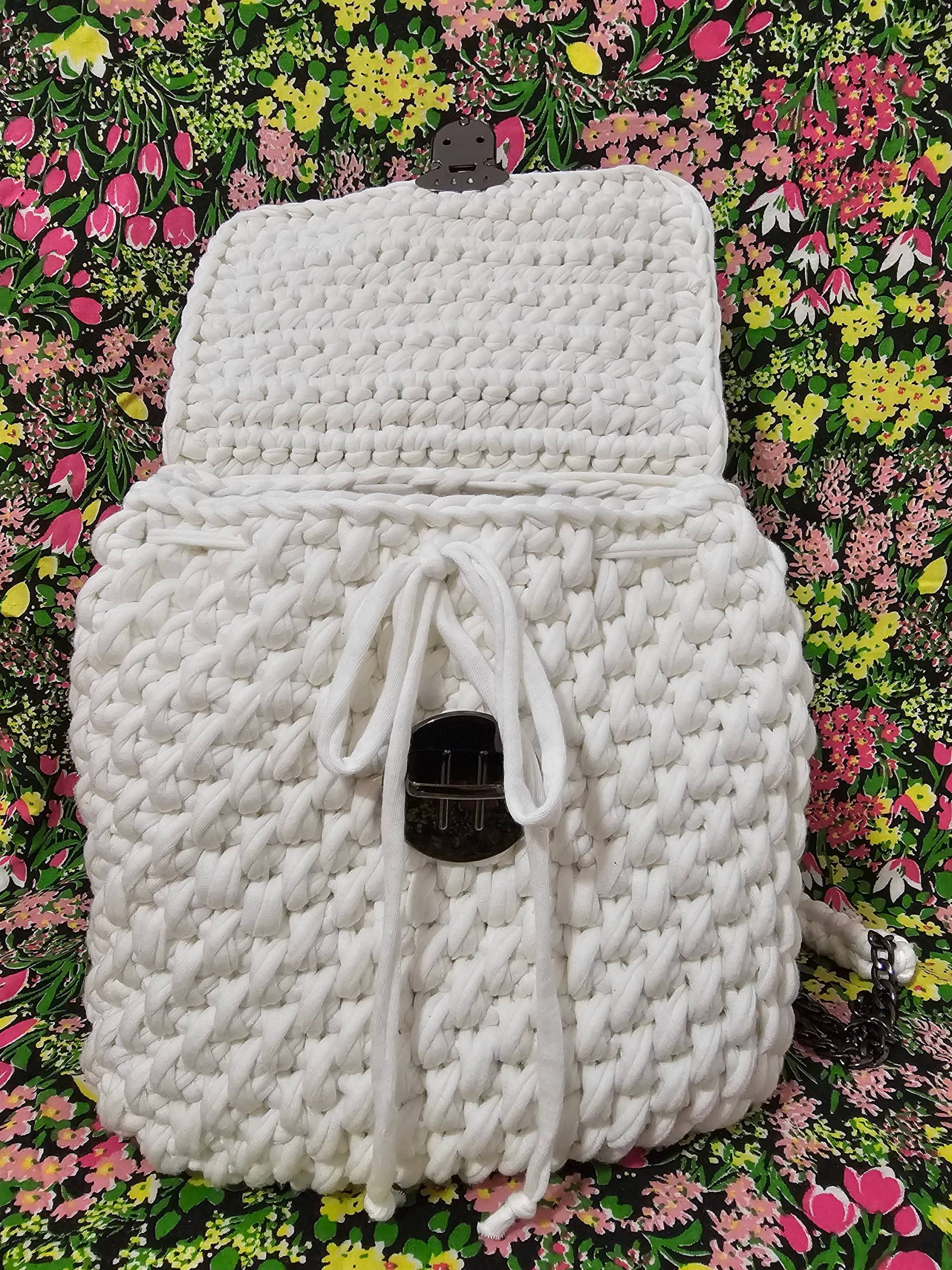 Weiße Handgefertigte Gehäkelte Tasche Weiße Handgefertigte Gehäkelte Tasche von SGHandmadeBag