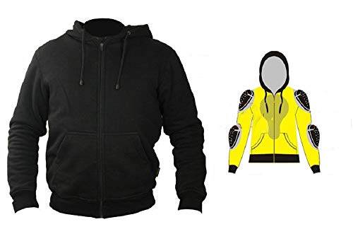 SGI Herren Damen DuPont™ KEVLAR® Motorrad Biker Hoodie Jacke T-Shirt mit 5x Protektoren NEU (S) von SGI-BIKE