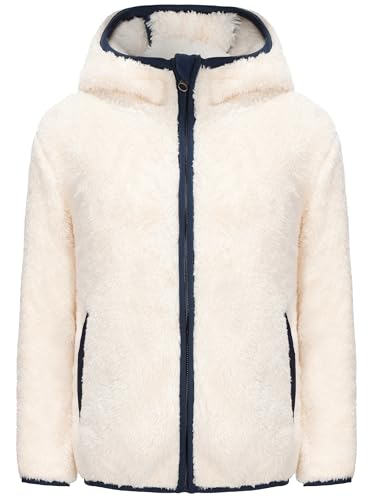 Mädchen-Jacke mit durchgehendem Reißverschluss, ultraweiches Sherpa-Fleece-Kapuzen-Sweatshirt, Beige, 14-16 Jahre Mädchen-Jacke mit durchgehendem Reißverschluss, ultraweiches Sherpa-Fleece-Kapuzen-Sweatshirt, Beige, 14-16 Jahre von SGMWVB