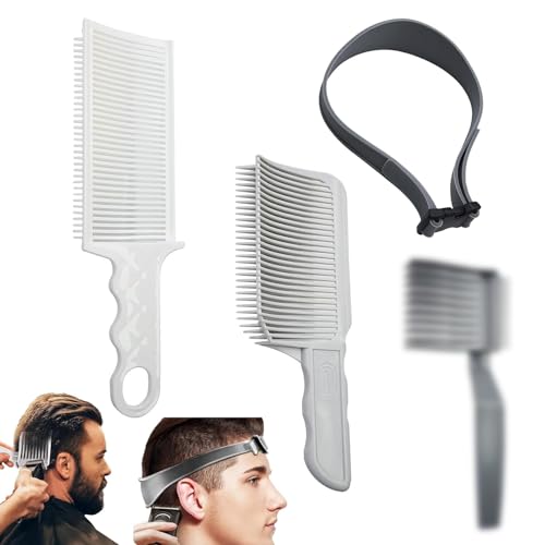 SGQTGIMU 4-teiliges Haarschneidehilfe-Set, Barber Kamm für Männer Silikon Gebogener Positionierungskamm Verstellbare Haarschneide Schablone beard styling, and developed sideburns, Haarschneidekamm SGQTGIMU 4-teiliges Haarschneidehilfe-Set, Barber Kamm für Männer Silikon Gebogener Positionierungskamm Verstellbare Haarschneide Schablone beard styling, and developed sideburns, Haarschneidekamm von SGQTGIMU