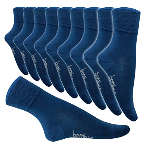 5-10 Paar Bambus Socken Herren Bambussocken Normallang Damen (35-38, 10 Paar Jeans) von SGS