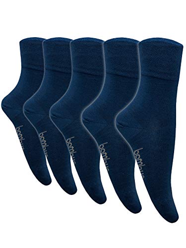 5-10 Paar Bambus Socken Herren Bambussocken Normallang Damen (39-42, 5 Paar Jeans) von SGS