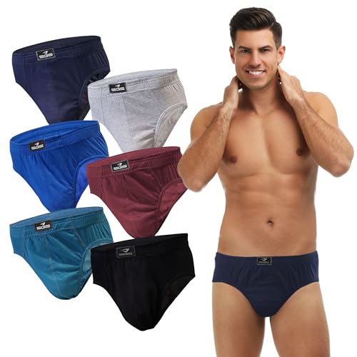 SGS Slip Herren Unterhosen Männer Baumwolle 6er oder 12er Pack atmungsaktive Unterwäsche Herren von S bis 6XL für Alltag oder Sport. von SGS