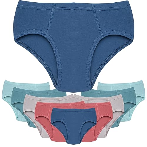 SGS 10er Pack Kinder Unterhosen 110 Jungen Slips für Kinder Unterwäsche Jungen 110-116 Blau Grau Rot Grün von SGS