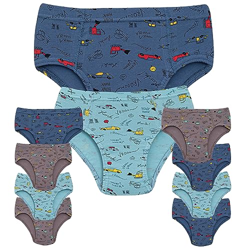 SGS 10er Pack Kinder Unterhosen Jungen Slips für Kinder Jungen Unterwäsche 122-128 von SGS