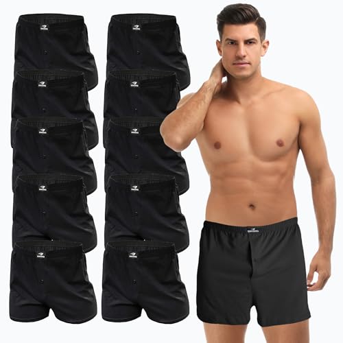 SGS 6-10 Pack Unterhosen Mann Herren Unterhosen Boxershorts Men (12/6XL, 10.stück - Schwarz) von SGS