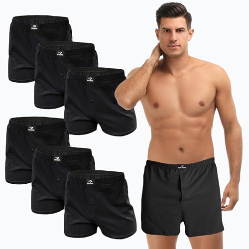 SGS 6-10 Pack Unterhosen Mann Herren Unterhosen Boxershorts Men (4/S, 6.stück - Schwarz) von SGS