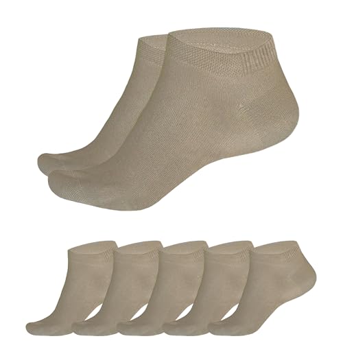 SGS Komfort Bambus Sneaker Socken Herren Damen - Weiche Pique Bund Bambus Socken Schwarz Gegen Schweiß - Geruchskiller- 5er oder 10er Pack von SGS