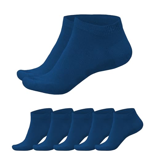 SGS Komfort Bambus Sneaker Socken Herren Damen - Weiche Pique Bund Bambus Socken Schwarz Gegen Schweiß - Geruchskiller- 5er oder 10er Pack von SGS