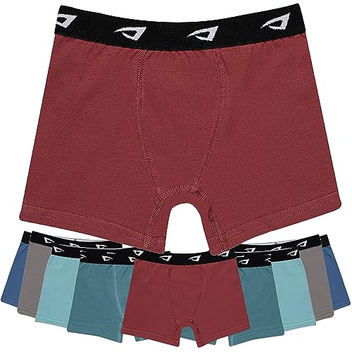 SGS Unterhosen Jungen 10er Pack Boxershorts Jungen aus Baumwolle Box Shorts Uni 122-128 von SGS