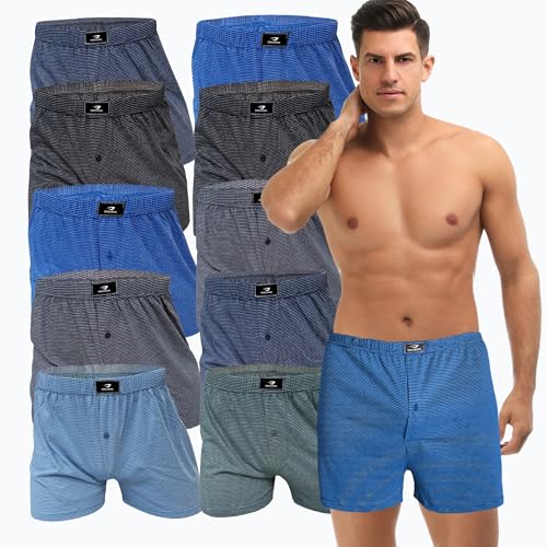 SGS Weiche Lockere Boxershorts Herren 10 Pack oder 6er aus 100% Baumwolle Unterhosen Männer Komfortable Atmungsaktive Herren Unterhosen SGS Weiche Lockere Boxershorts Herren 10 Pack oder 6er aus 100% Baumwolle Unterhosen Männer Komfortable Atmungsaktive Herren Unterhosen von SGS