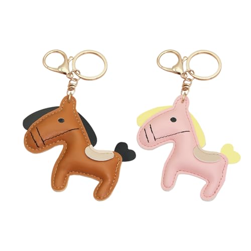 2 Stücke Erponyschlüsselkette, Beutelverpackungs Ornament Anhänger, Niedlicher Schlüsselanhänger, Boxverpackungsschmuck (Braun, Rosa). von SGSCFG