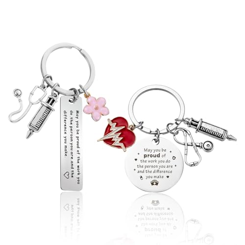2 Stücke Schwesterschlüsselkette, Schwestergeschenk, Krankenschwesterzubehör, Schlüsselschüler Der Medizinstudentin, Lustiger Schlüsselbund, Geschenk des Krankenschwester. von SGSCFG