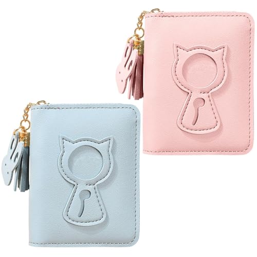 2-Teilige Kätzchen-Münzbrieftasche, Tragbare Kinderkartenbeutel, Multifunktionsspeicherbeutel, Geeignet Für Die Aufbewahrung Von Karten, Münzen Und Bargeld. von SGSCFG