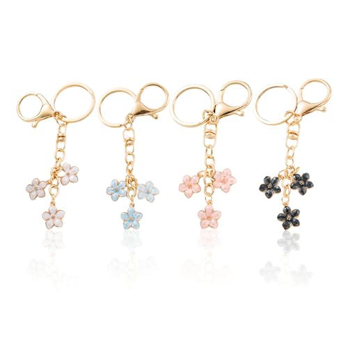 4 Stücke Blütenschlüsselkette, Süßer Süßer Schlüsselbund, Damenanhänger, Verpackungszubehör, Freundschaftsgeschenke. 4 Stücke Blütenschlüsselkette, Süßer Süßer Schlüsselbund, Damenanhänger, Verpackungszubehör, Freundschaftsgeschenke. von SGSCFG