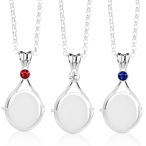 SGZIOO 3 Stück h2o Plötzlich Meerjungfrau Kette, Mermaid Melody Halsketten, Meerjungfrau kette h2o mit Medaillon Anhänger, Personalisierte Amulett für Frauen Geschenk, Blau, Rot, Weiß von SGZIOO