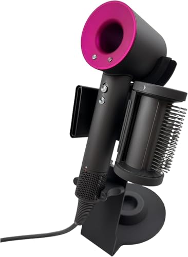 Haartrockner-Halter für Supersonic-Haartrockner, Airwrap, Aluminiumlegierung, Netzstecker-Halter, Badezimmer-Organizer, Pflegewerkzeuge, magnetischer Ständer (schwarz, 3 Löcher) (Rosa, 2 Löcher) von SGerste