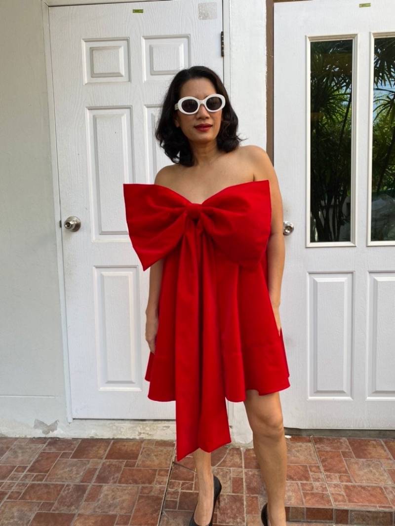 Rotes Samt Big Bow Minikleid Hochzeitskleid Für Übergröße Festliches Kleid Trägerloses Kurzes Personalisiertes Urlaubskleid Schwarzes von SGinstar