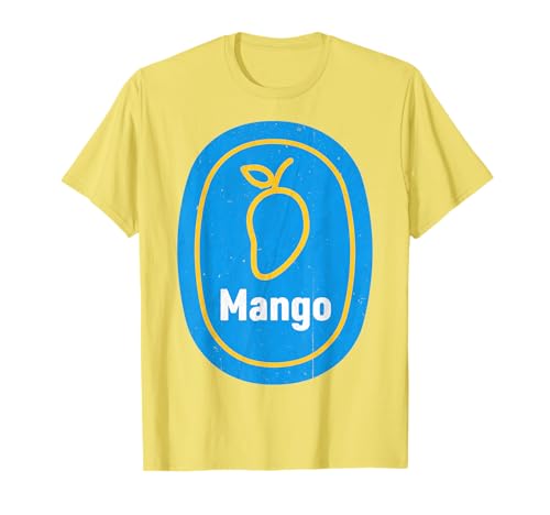 Mango Aufkleber Mango Obst Passendes Halloween Kostüm Herren T-Shirt von SH Fruit Sticker Halloween Apparel