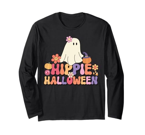Groovy Ghost Girls Hippie Halloween Peace Zeichen Retro Frauen Langarmshirt Groovy Ghost Girls Hippie Halloween Peace Zeichen Retro Frauen Langarmshirt von SH Groovy Halloween Costumes Inc.