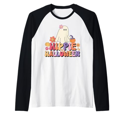 Groovy Ghost Girls Hippie Halloween Peace Zeichen Retro Frauen Raglan Groovy Ghost Girls Hippie Halloween Peace Zeichen Retro Frauen Raglan von SH Groovy Halloween Costumes Inc.