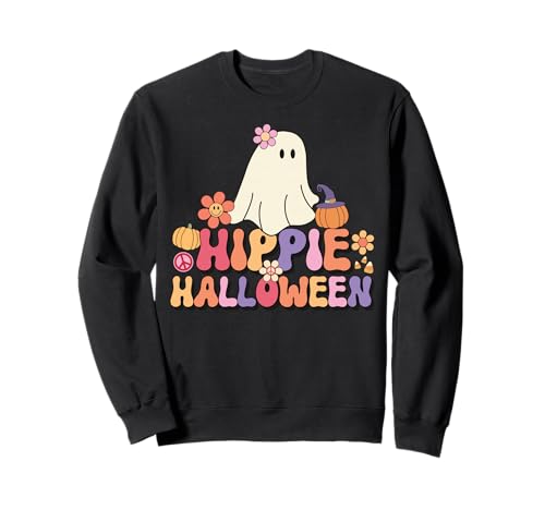 Groovy Ghost Girls Hippie Halloween Peace Zeichen Retro Frauen Sweatshirt Groovy Ghost Girls Hippie Halloween Peace Zeichen Retro Frauen Sweatshirt von SH Groovy Halloween Costumes Inc.