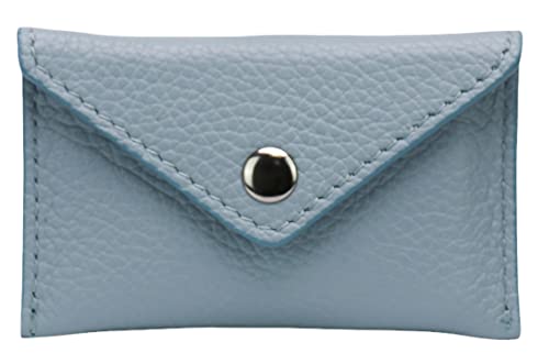 SH Leder Echtleder Kleine handliche Party Disco Geldbörse Reise Sport Urlaub compackt Lifestyle Unisex 11x6,90cm Doro B089 (Hellblau) von SH Leder