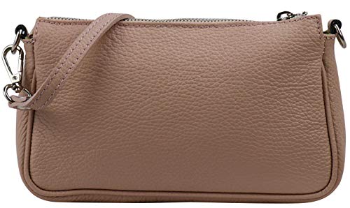 SH Leder Echtleder Schultertasche Umhängetasche Handtaschen Clutch kleine Tasche Abendtasche 23x13cm Jennie G323 (Nude) von SH Leder