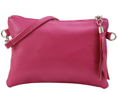 SH Leder Echtleder Umhängetasche Clutch kleine Tasche Abendtasche 22x15cm Anny G248 (Pink) von SH Leder