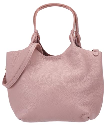 SH Leder Elegante Damenhandtasche aus Echtleder – Handtasche & Umhängetasche in Einem 26x18cm Angela G161 (Rosa) von SH Leder