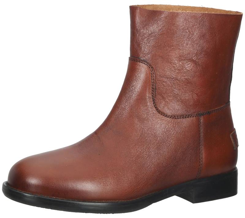 SHABBIES Amsterdam Damen Echtleder Schlupf-Stiefelette rustikale Herbst-Schuhe 181020174 Cognac-Braun von SHABBIES Amsterdam