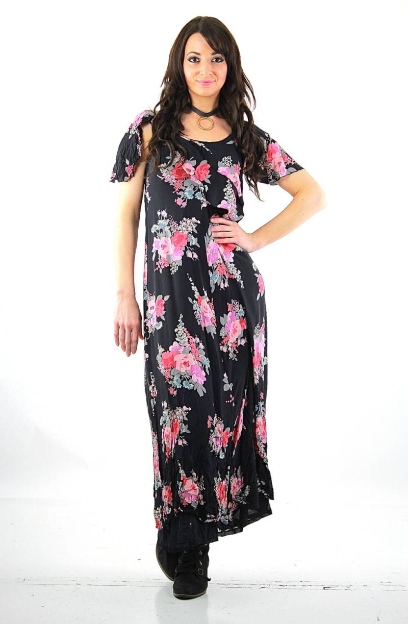 90Er Grunge Kleid Goth Boho Hippie Festival Ärmellos U-Ausschnitt Sommerkleid Schiere M von SHABBYBABE