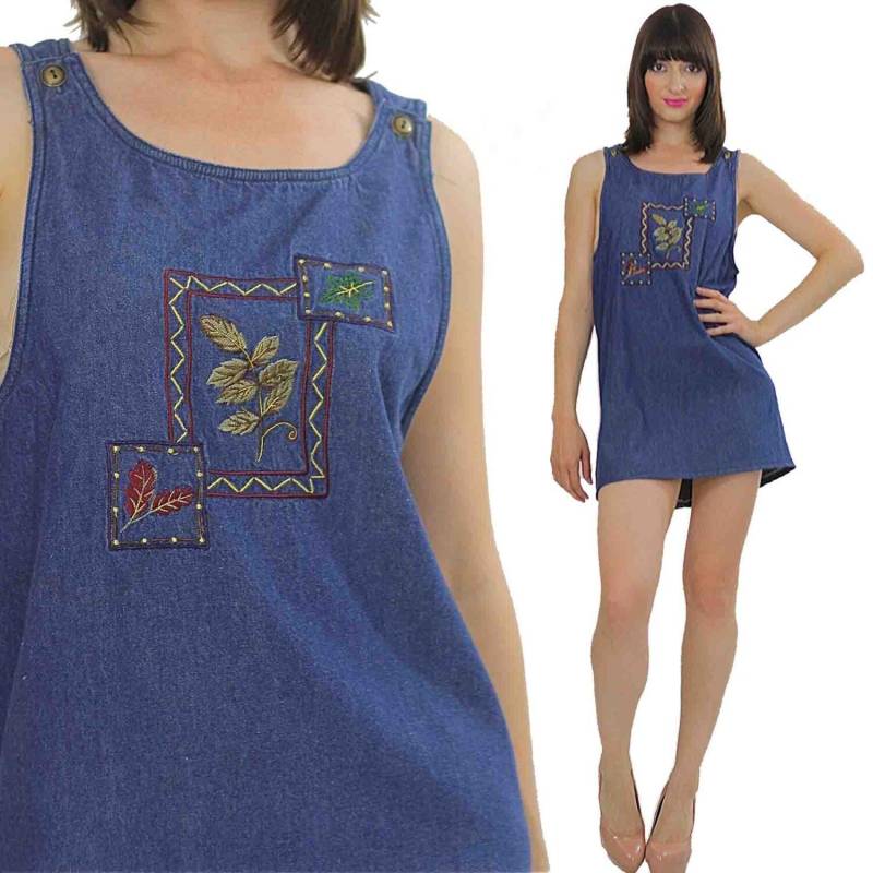 Vintage 90Er Grunge Boho Jeans Minikleid von SHABBYBABE