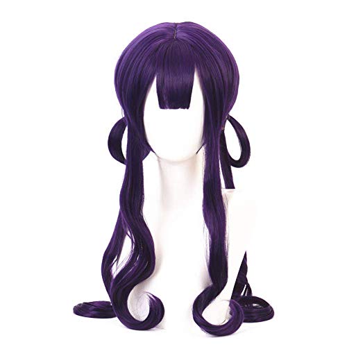 Anime Kwai Akane Aoi Lila Lange Perücke Cosplay Kostüm Jibaku Shounen Toilette-bound Hanako-kun Synthetische Haare Frauen Perücken-Lila von SHABI