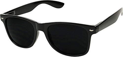 ShadyVEU Sonnenbrille, extrem dunkel, 80er Jahre, Migräne empfindliche Augen, Schwarz (Soft Black Frame (Matte)), Large von SHADYVEU