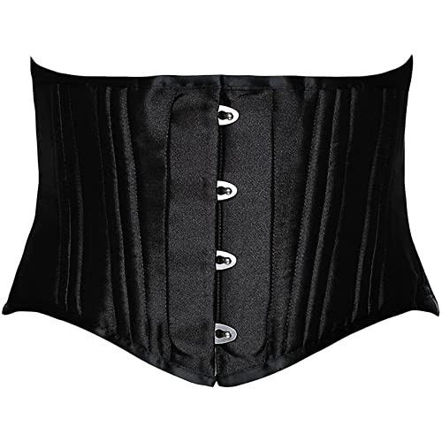 SHAIYOU Damen 26 Stahl Knochen Korsett Kurzer Torso Heavy Duty Taillen-Trainingskorsetts (Schwarz,3XL) von SHAIYOU