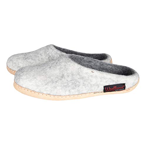SHAKALOHA LIFE IS FOR LIVING Shuffle Beige Wool Slippers with suede sole von SHAKALOHA LIFE IS FOR LIVING