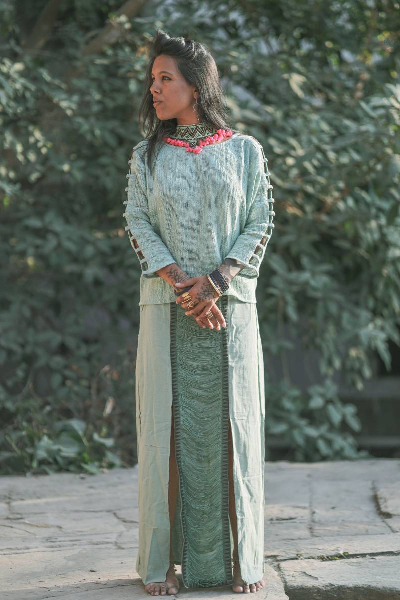 Alba Top Salbei - Langarm Top - Boho Für Frauen von SHAKTIWALI