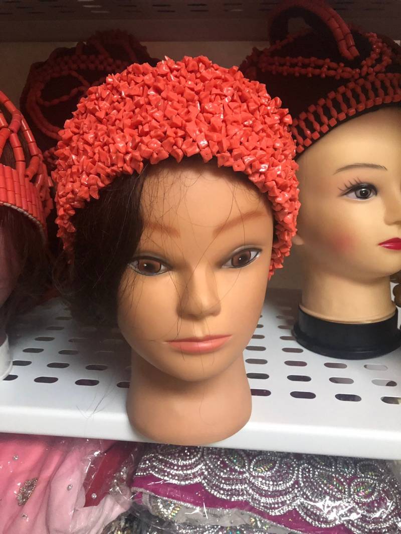 Orange Perlen Hut Mit Gebrochenen - Freie Größe von SHALOMCONCEPT