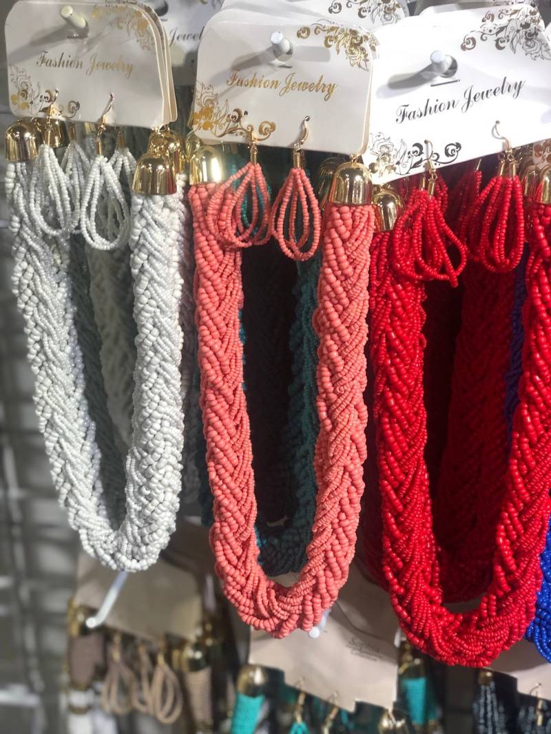 Hand Perlen Halskette & Ohrring Set - African Queen Stil von SHALOMCONCEPT