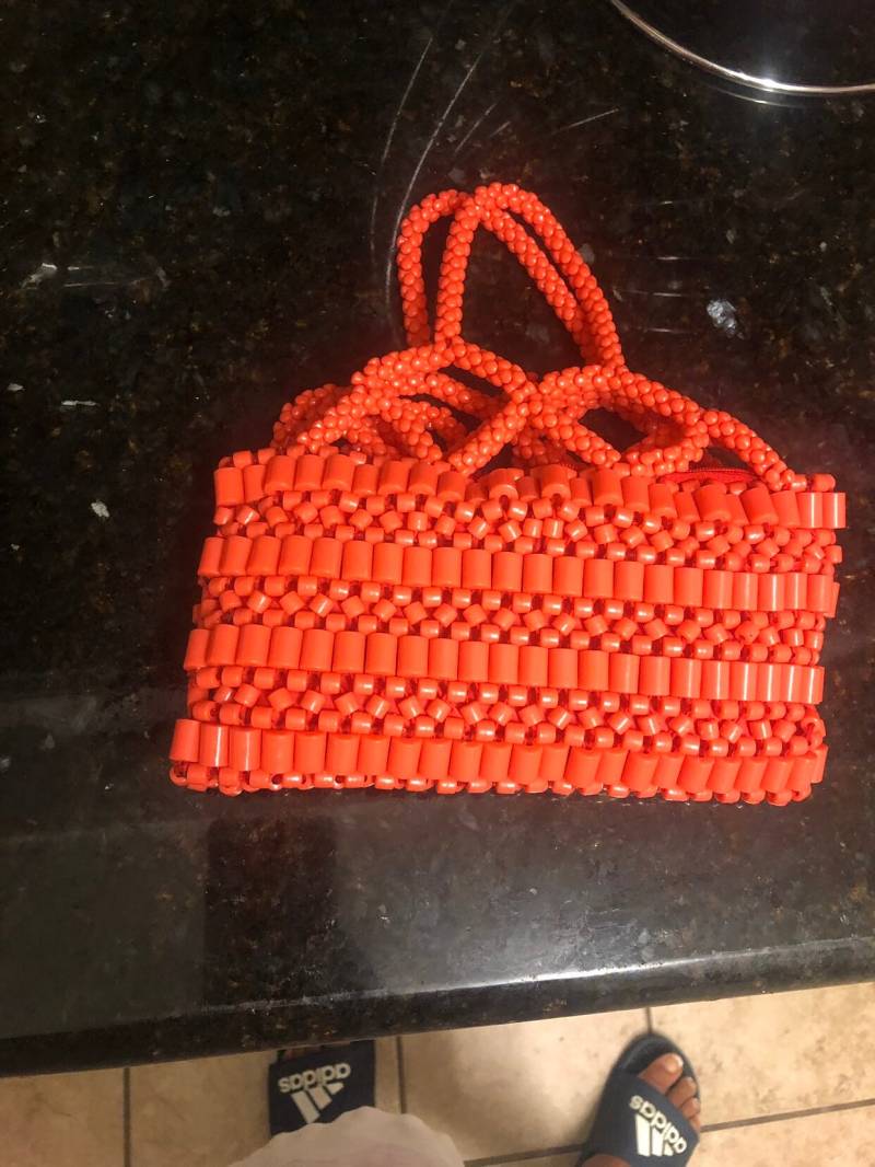 Handbestickte Korallen Clutch Traditionelle Igbo Hochzeitstasche von SHALOMCONCEPT