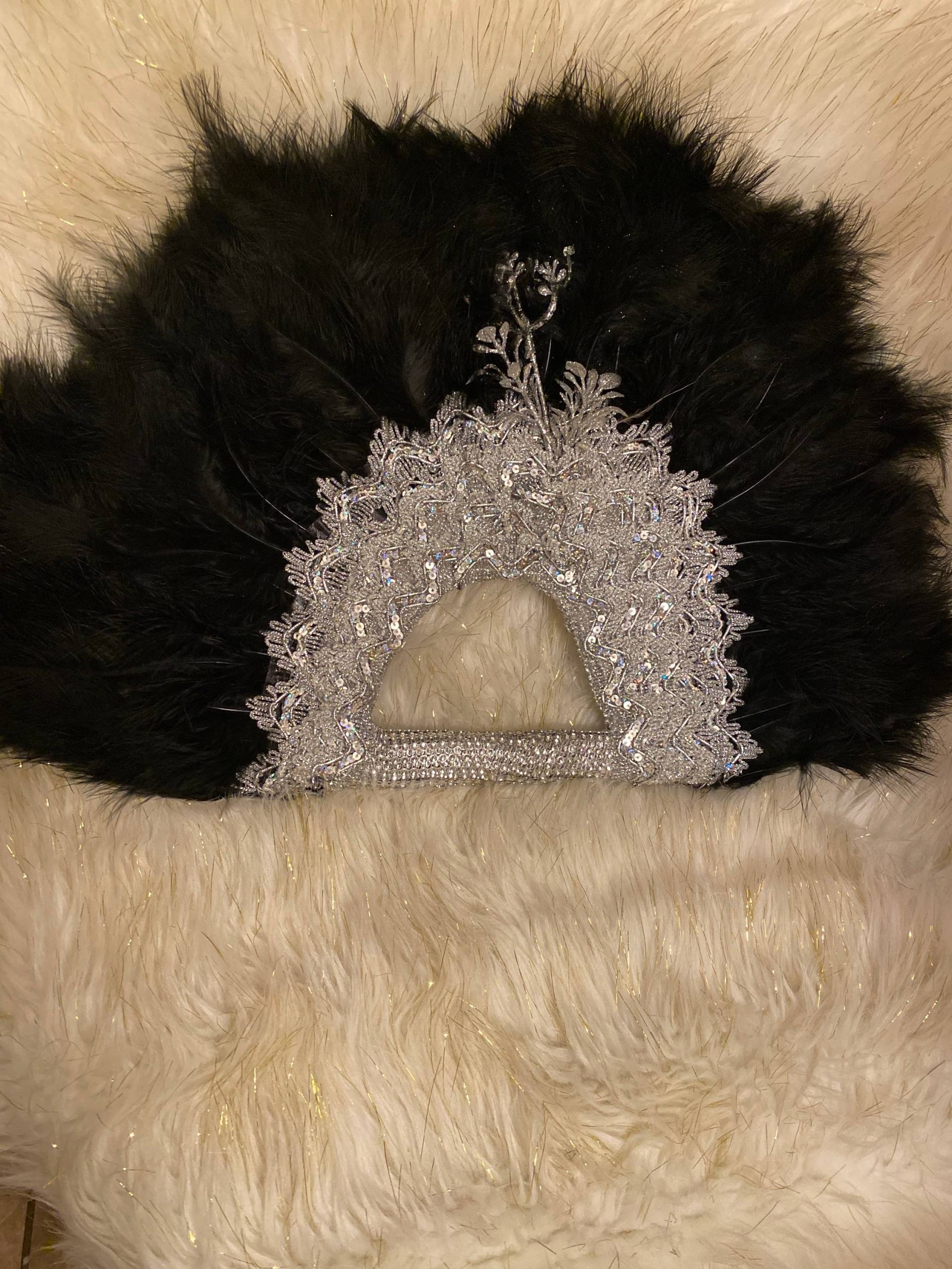 Luxus Federfächer Doppelseitiger Brauthochzeitsfächer von SHALOMCONCEPT