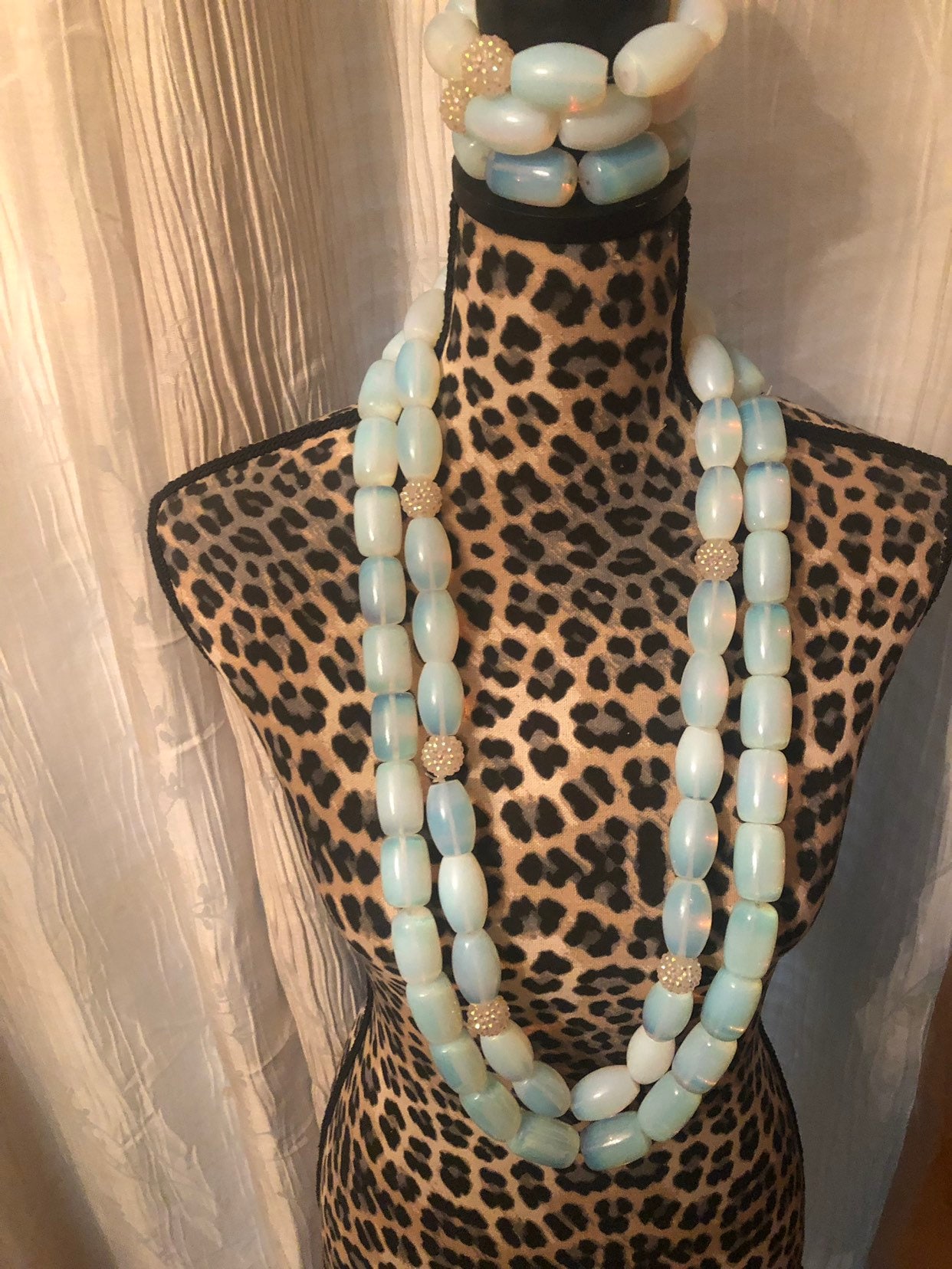 Mondstein Perlenkette Und Armband Set von SHALOMCONCEPT