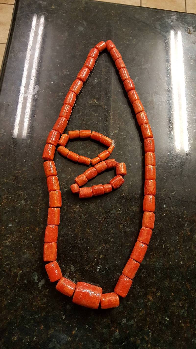 Edo Bambuskoralle Perlen Set Halskette Und Armband von SHALOMCONCEPT