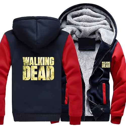 SHAMMA 2023 Neue Herren Hoodies für Walking Dead Winterjacke Mäntel mit durchgehendem Reißverschluss Sweatshirt Warmer dicker Pullover Schwere Oberbekleidung-D||3XL von SHAMMA