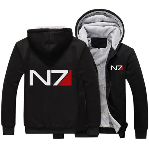 SHAMMA Herren Winter Hoodies für Maß Effect N7 Fleece Mäntel Pullover Full Zip Jacken Warmes dickes Sweatshirt Workout Oberbekleidung mit Taschen-B||L von SHAMMA